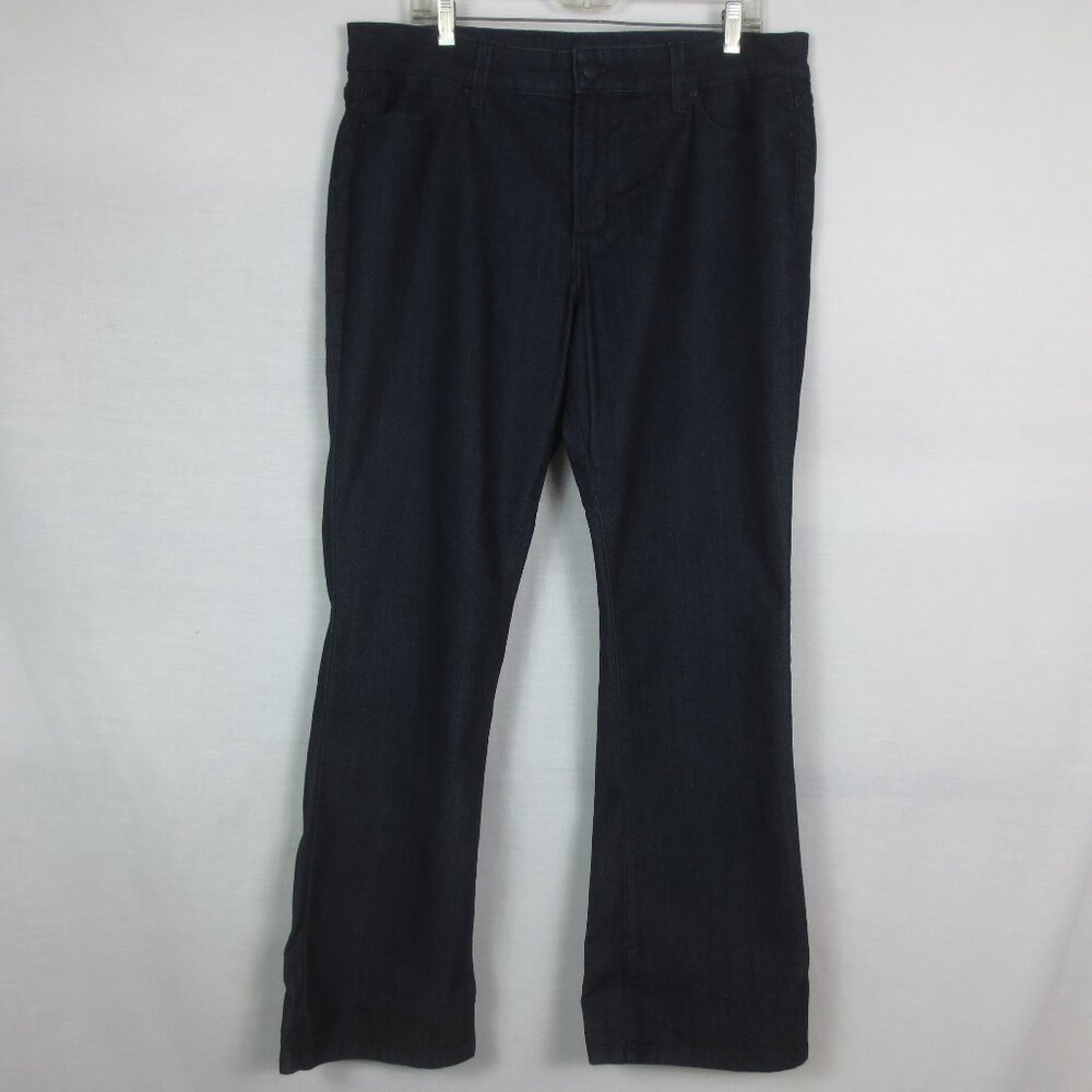 NEW NYDJ Jeans Dark Indigo Denim High Rise Stretch Straight Plus Petite Size 18P